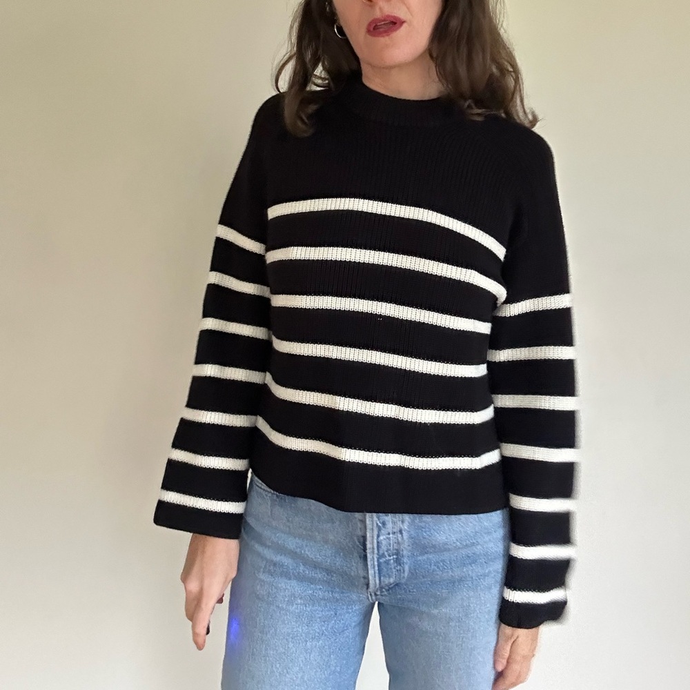 COS striped sweater. Wool and cotton blend